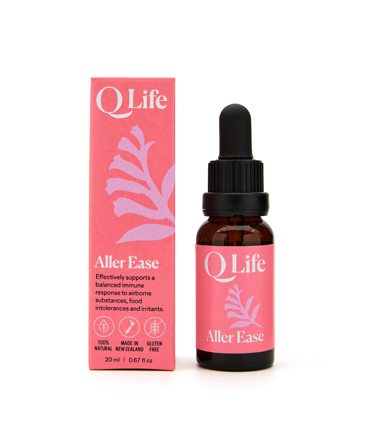 Q Life Aller Ease natural allergy relief drops for children - hypoallergenic formula.