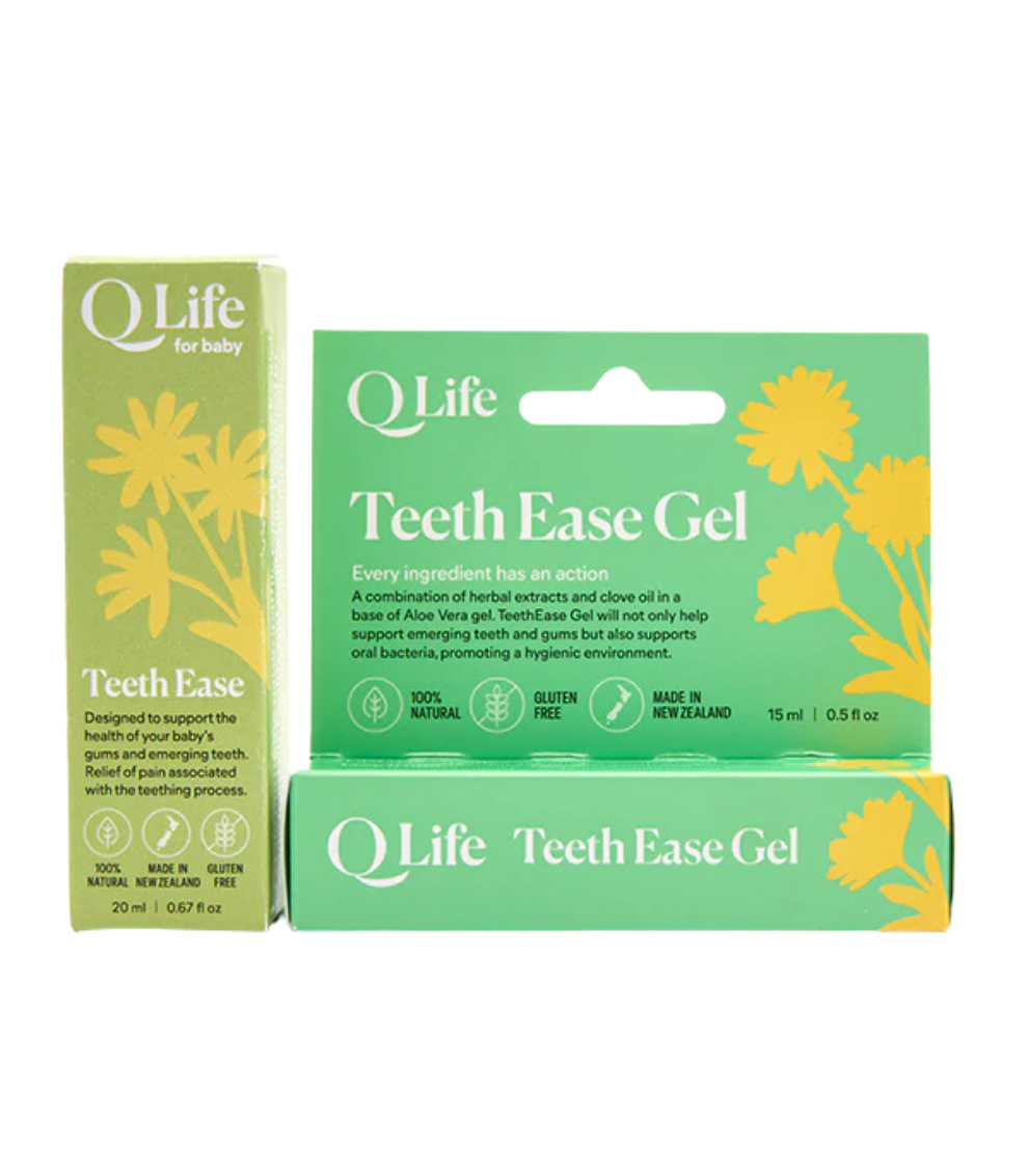 Complete Natural Teething Relief Bundle - QLife TeethEase Gel & Drops Kit